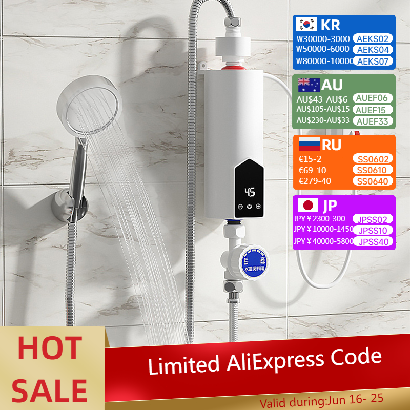 Kitchen Baking Mixer - 3500W Kitchen Bathroom Instantaneous Electric Water