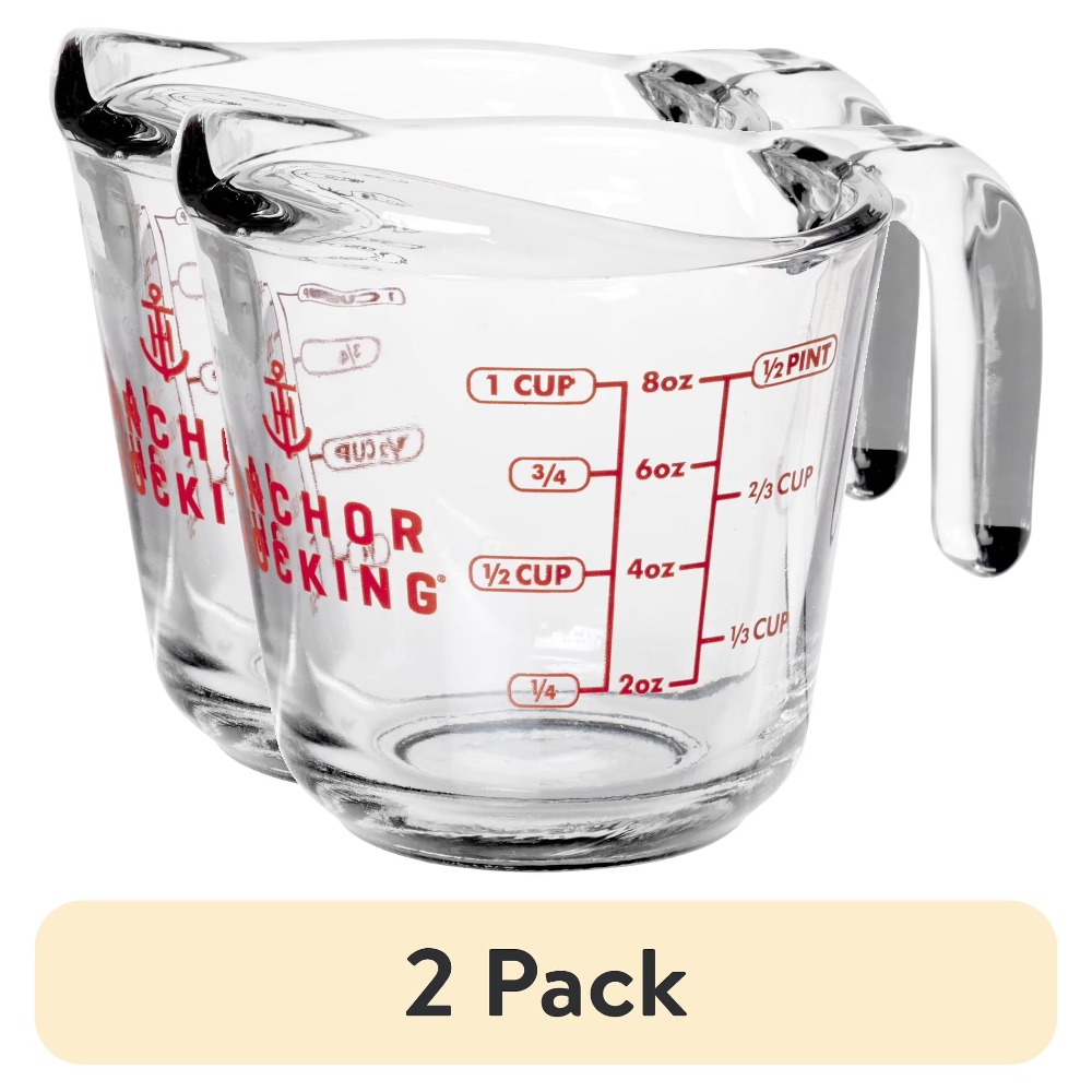 Kitchen Baking - 2-Pack Glass Measuring Cups Set with