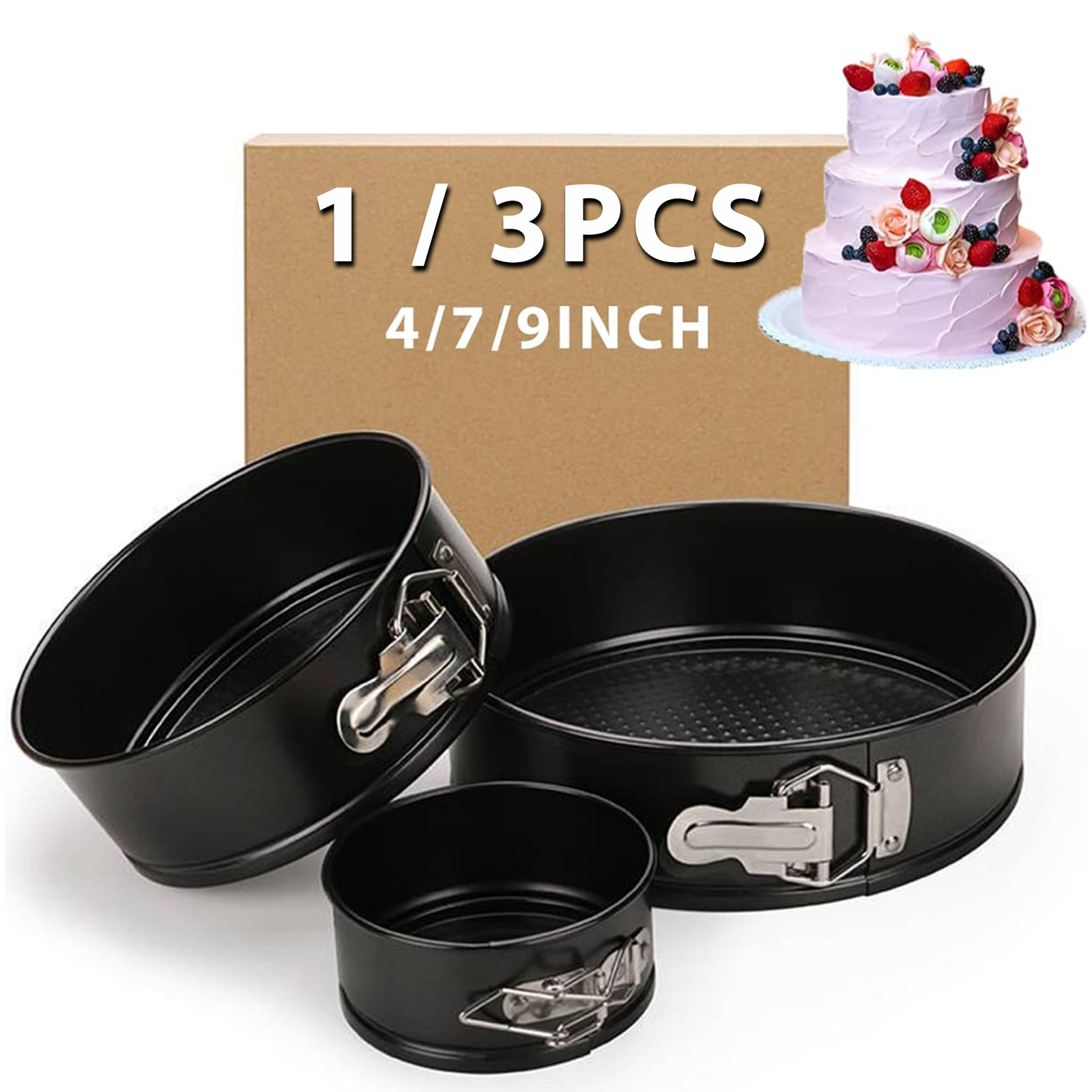 Kitchen Baking Pans - 1PC, 3PCS Cake Pan Set, Round