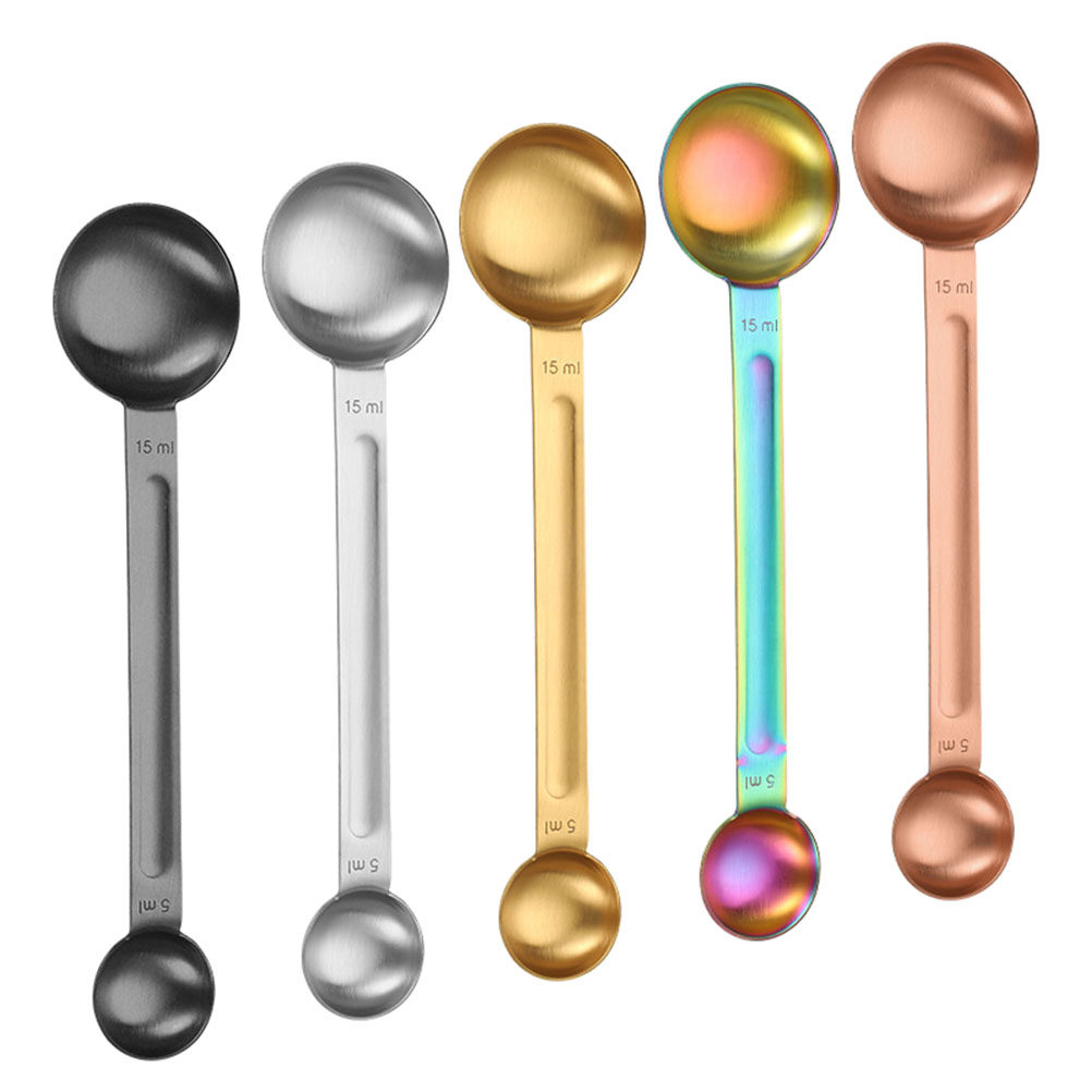 Kitchen Baking Soda - 5Pcs Stainless Steel Measuring Spoons Double