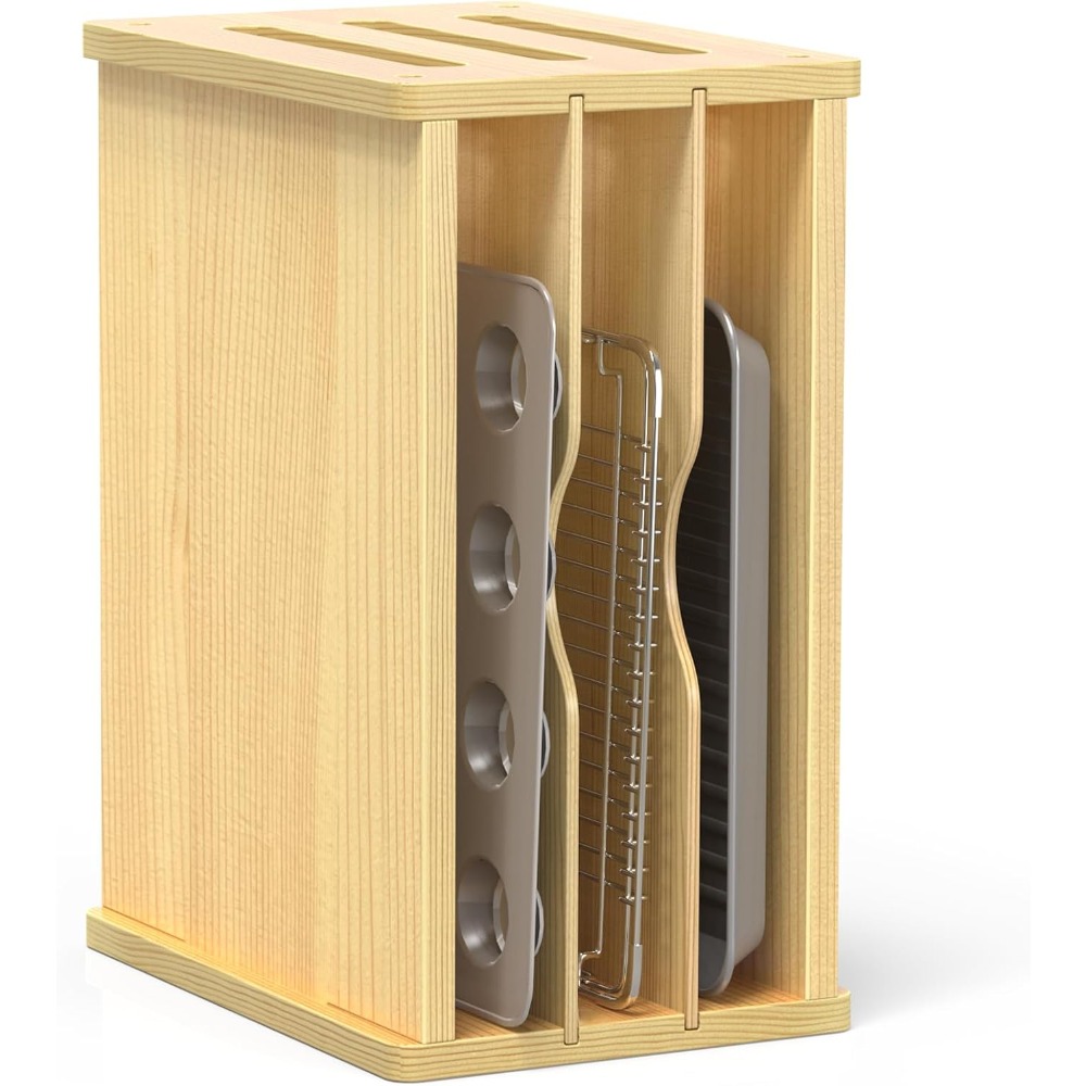 Wooden Cabinet Tray Dividers,  – Kitchen Baking Sheet Organizer Bewertung und Preis