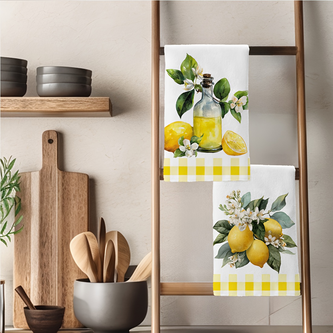 2Pcs, Lemon Floral Pattern Kit – Kitchen And Baking Life Bewertung und Preis