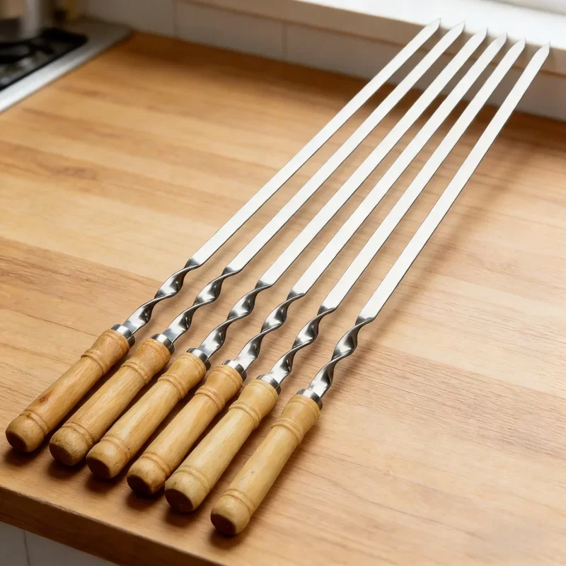 6pcs BBQ Skewer Stainless Stee – Kitchen Baking Sheet Organizer Bewertung und Preis