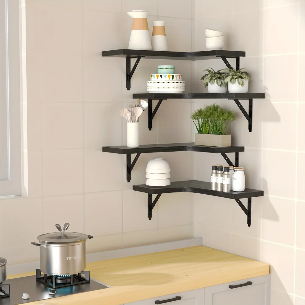 Natural Wood Grain Floating Sh – Kitchen Zo Bewertung und Preis