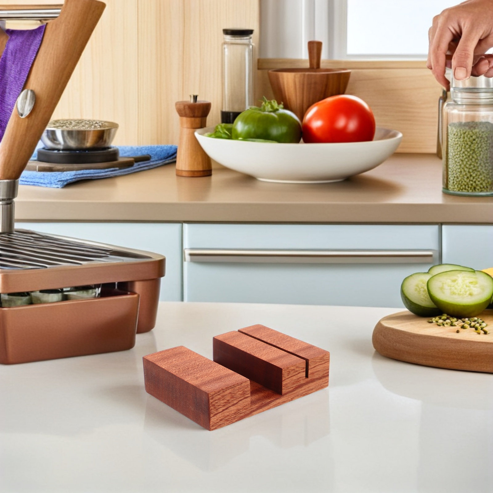 Wooden Pot Lid Holder Freestan – Kitchen Baking Sheet Organizer Bewertung und Preis