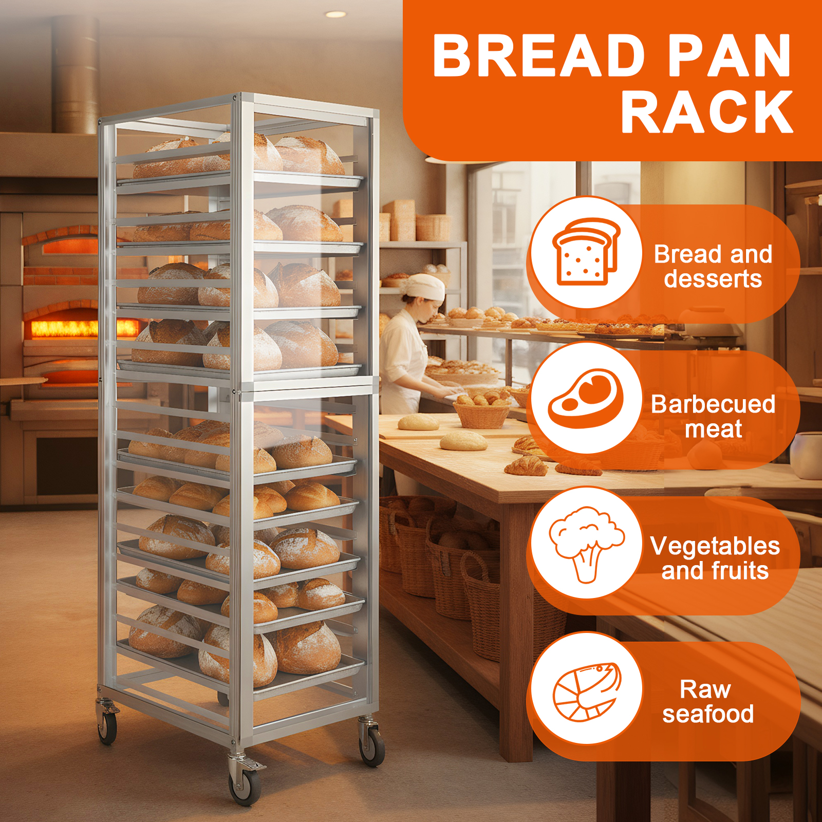 18 Tiers Bun Rack with Wheels  – Commercial Kitchen Baking Equipment Bewertung und Preis
