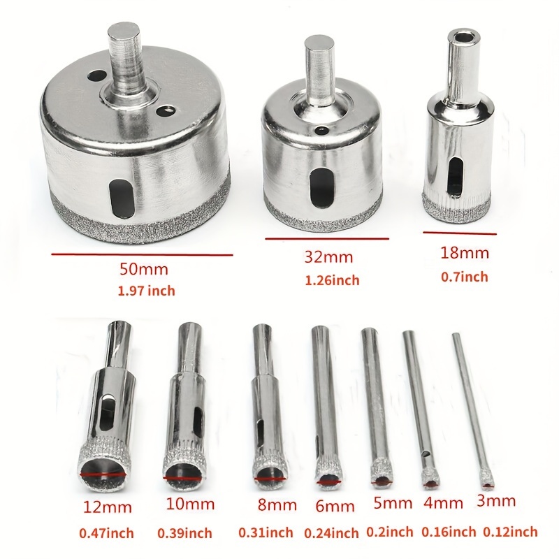 10PCS 3-50mm Diamond Hole Saw  – Rolling Pin Marble Bewertung und Preis