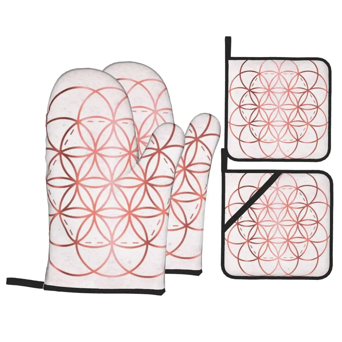 The Flower Of Life Oven Mitts  – Kitchen And Baking Life Bewertung und Preis