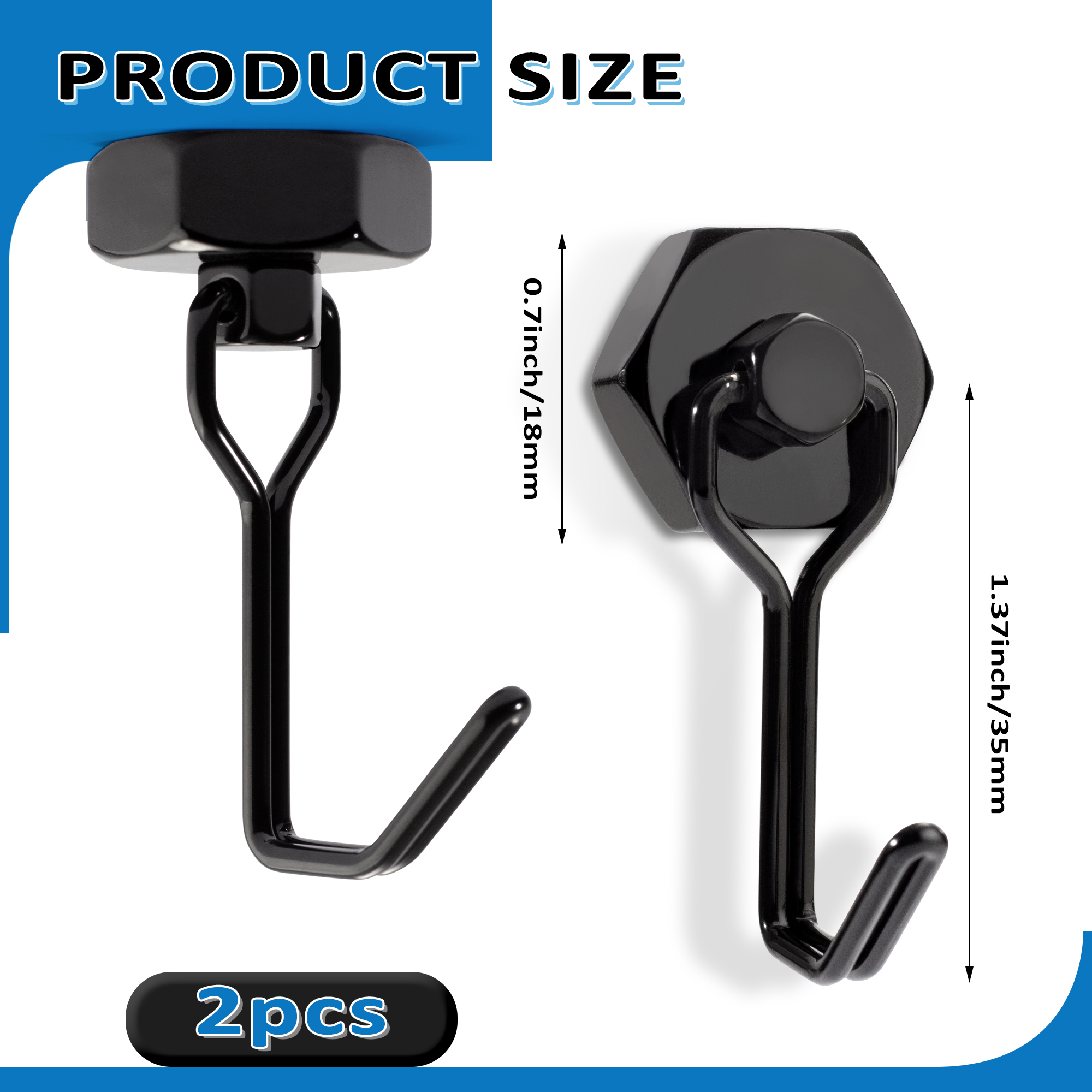 2PCS Strong Magnetic Hooks Sto – Kitchen Baking Gifts Bewertung und Preis