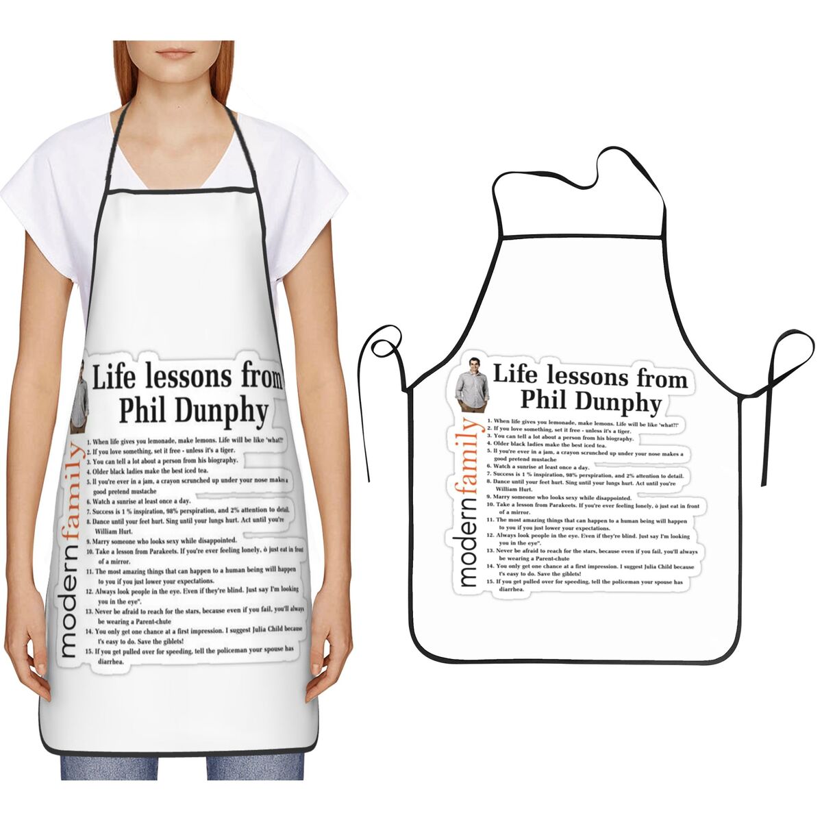 Life Lessons Phil Dunphy Apron – Kitchen And Baking Life Bewertung und Preis