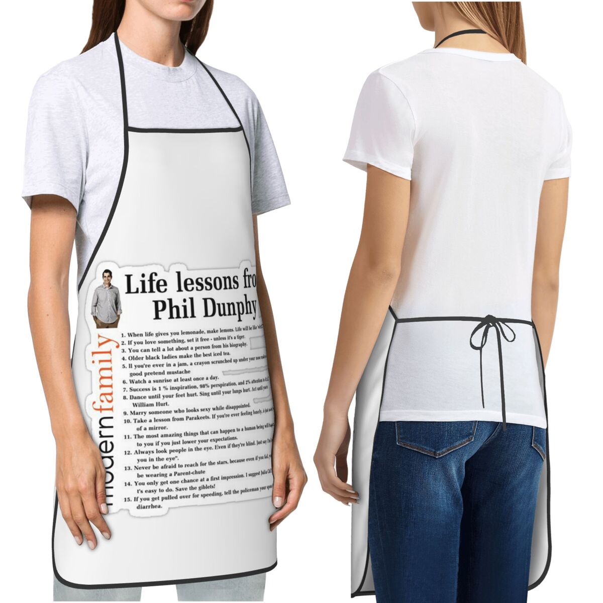 Life Lessons Phil Dunphy Apron – Kitchen And Baking Life Bewertung und Preis