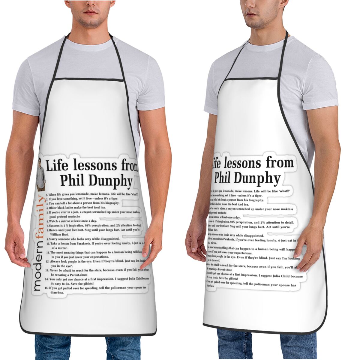 Life Lessons Phil Dunphy Apron – Kitchen And Baking Life Bewertung und Preis