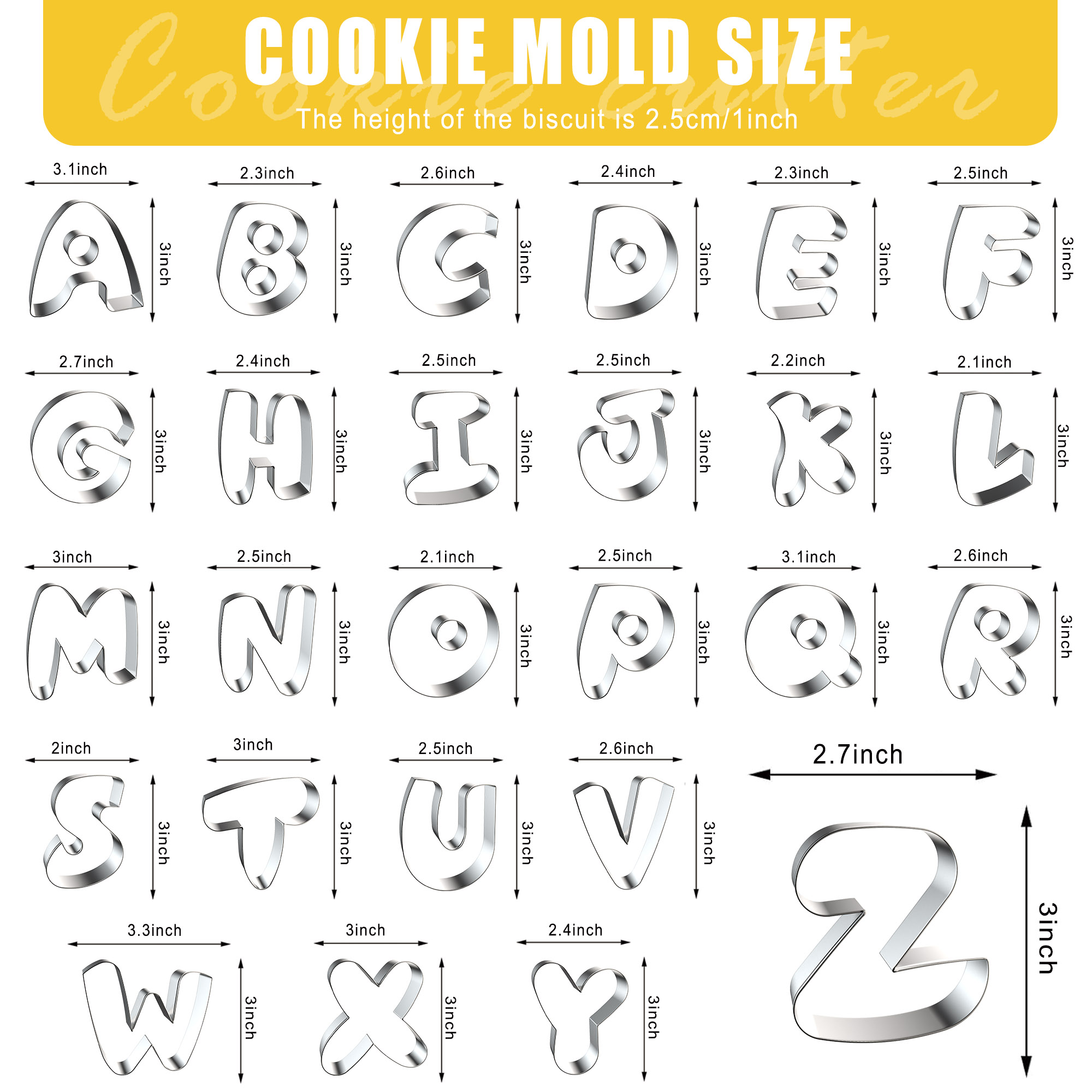 Letter Cookie Cutters Shapes 2 – Cookie Cutter Set Bewertung und Preis