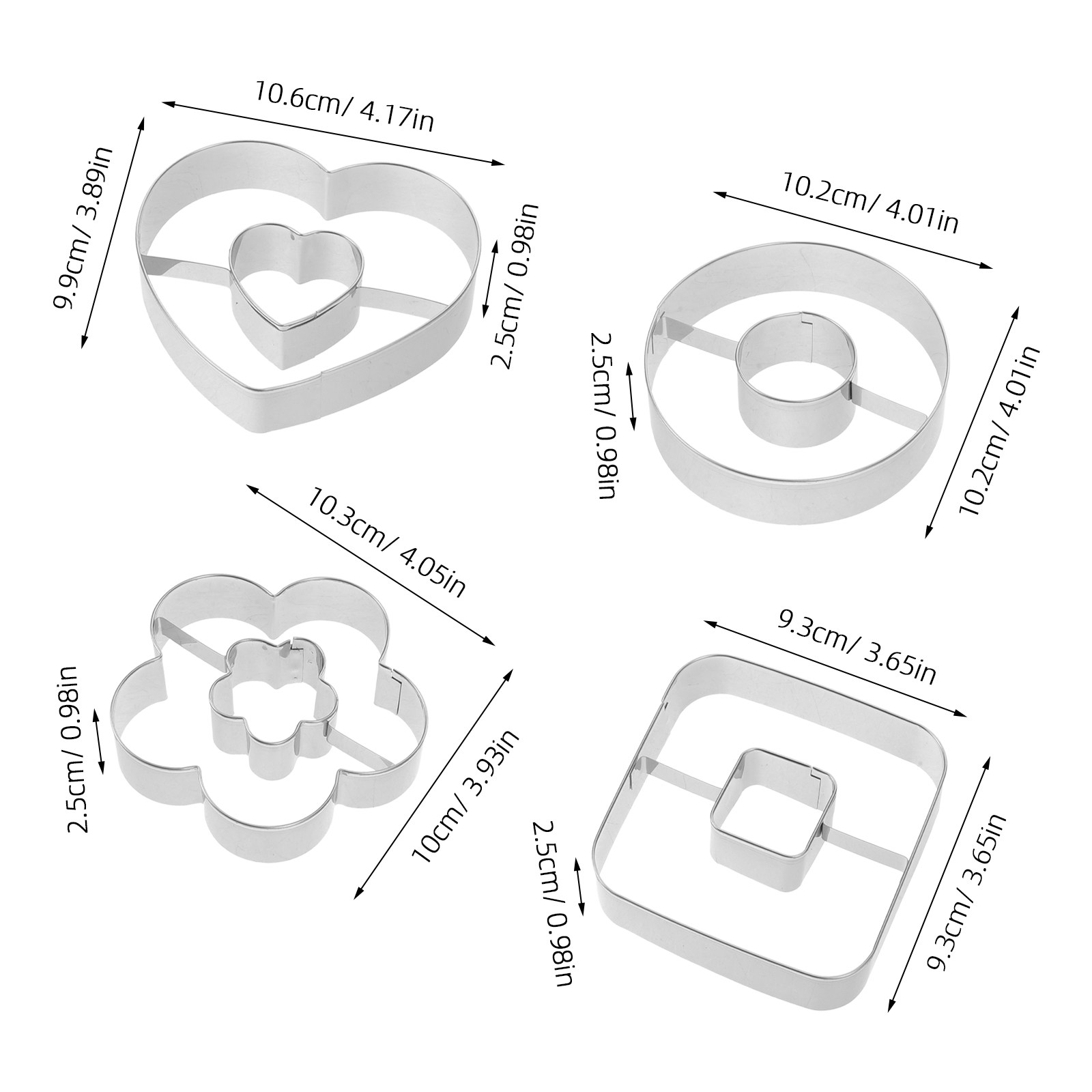 4Pcs Biscuit Cookie Cutters Se – Cookie Cutter Set Bewertung und Preis