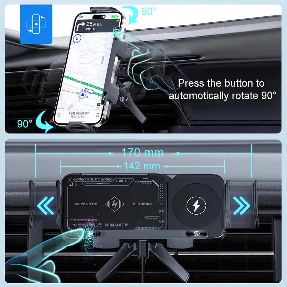 Car Wireless Charger Dual Coil – Cooling Rack Wire Bewertung und Preis