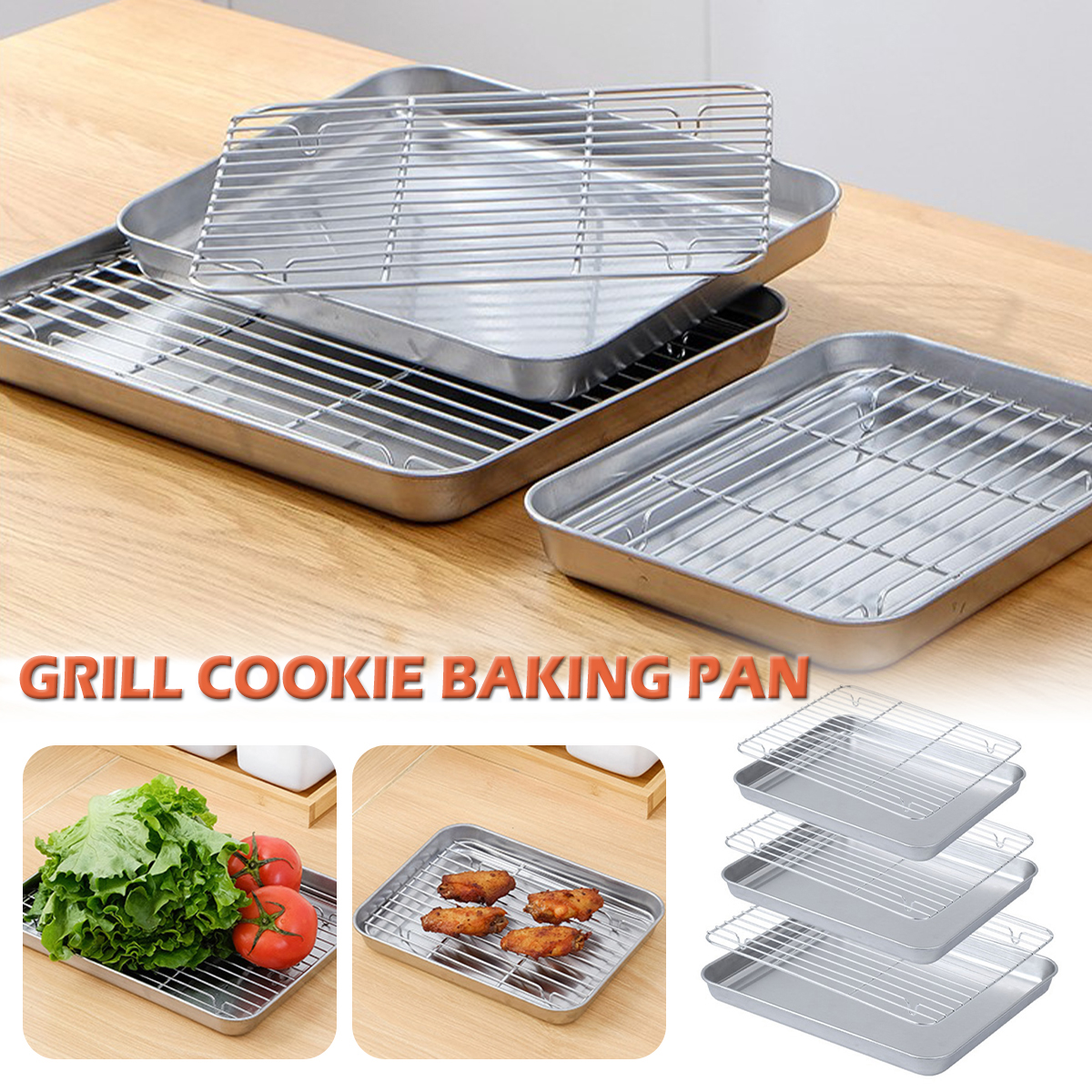 Stainless Steel Baking Tray wi – Cooling Rack Wire Bewertung und Preis
