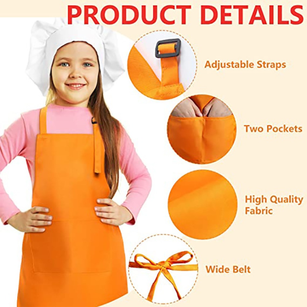 Children Chef Apron Front Pock – Baking Kitchen Kids Bewertung und Preis