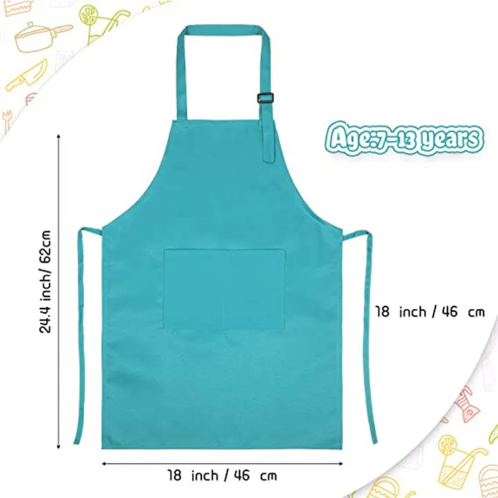 Children Chef Apron Front Pock – Baking Kitchen Kids Bewertung und Preis