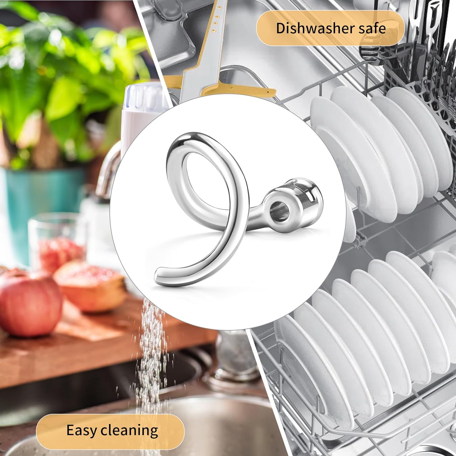 Stainless Steel Dough Hook Att – Kitchen Aid Baking Bread Bewertung und Preis