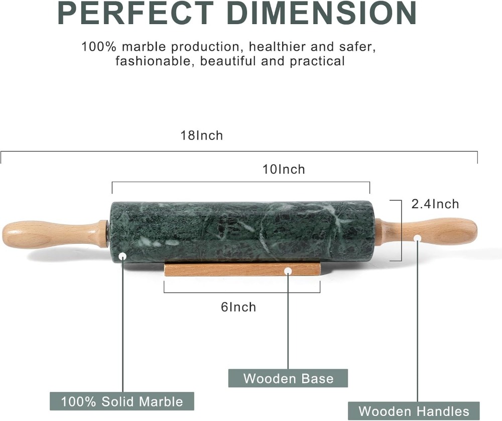 Non-Stick Green Marble Rolling – Rolling Pin Marble Bewertung und Preis