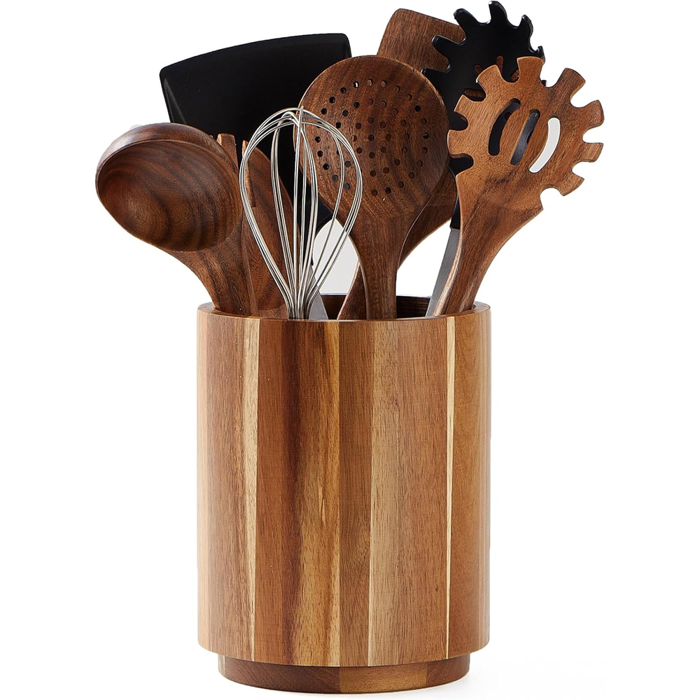 Acacia Wood Utensil Holder for – Kitchen Utensils Bewertung und Preis