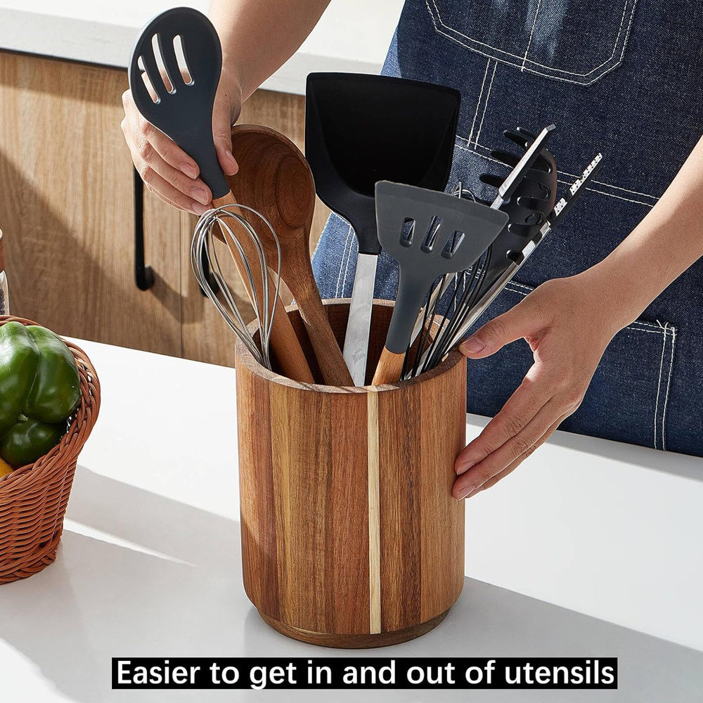Acacia Wood Utensil Holder for – Kitchen Utensils Bewertung und Preis