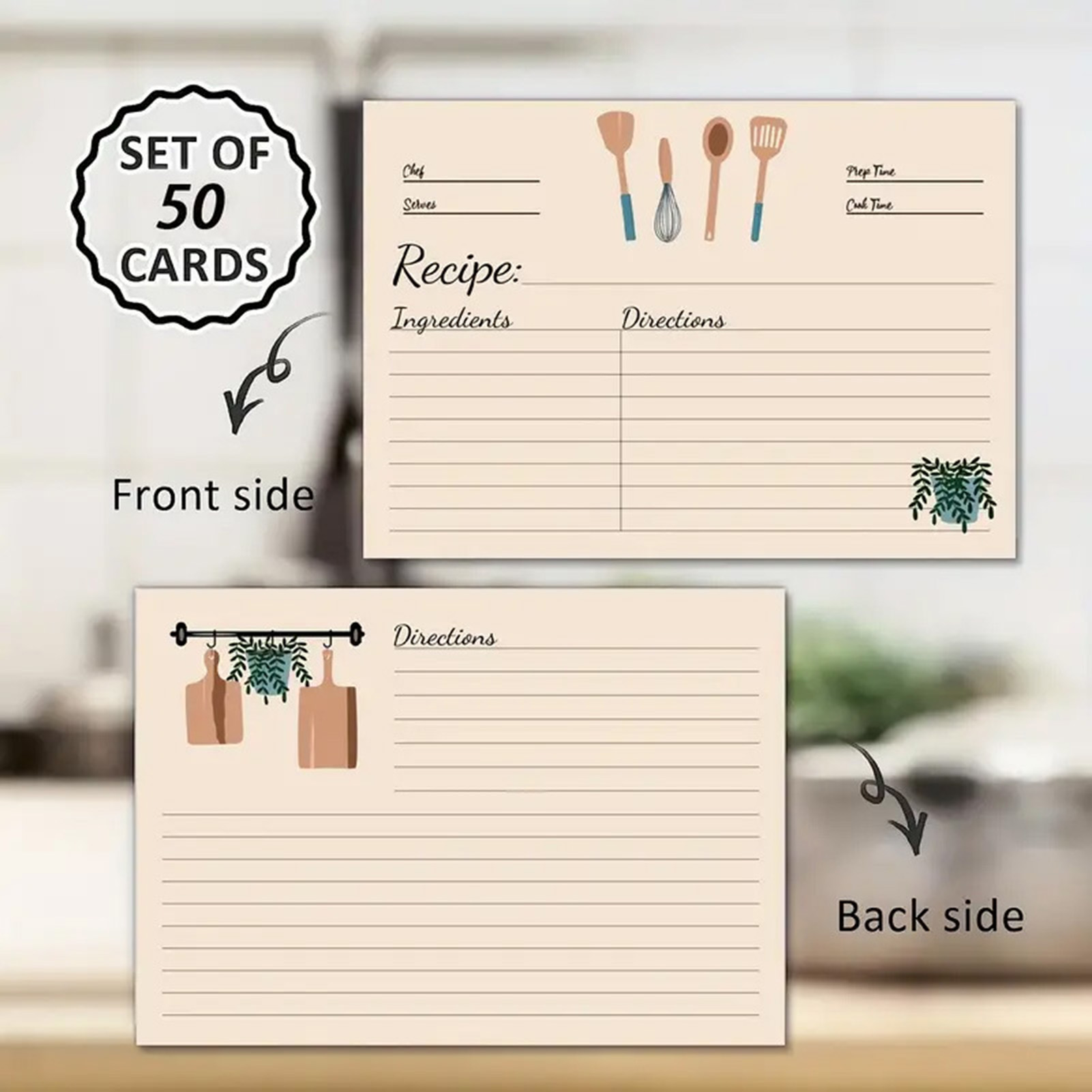 50 Sheets Recipe Cards for Bin – Kitchen Baking Sheet Organizer Bewertung und Preis