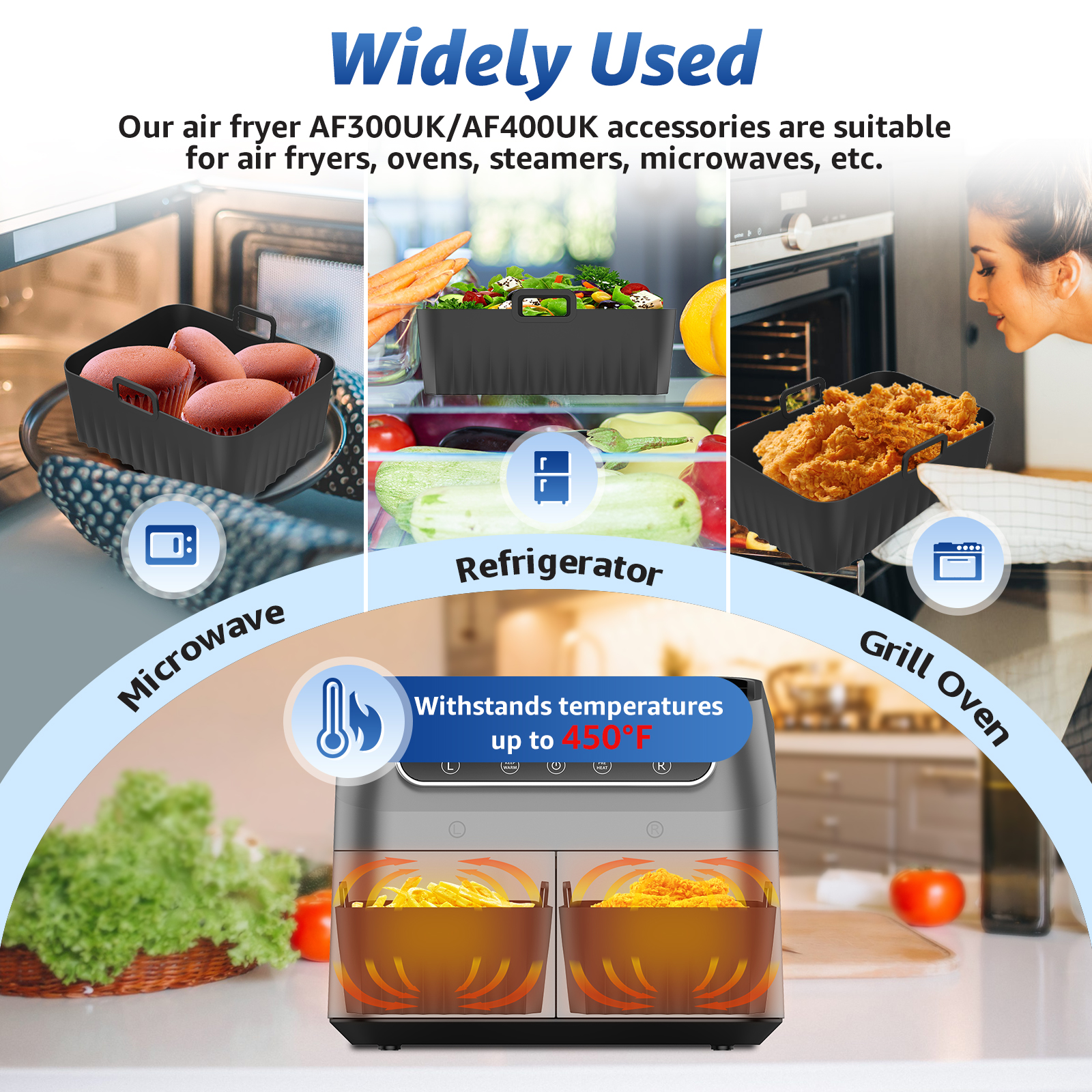 2Pcs Air Fryer Silicone Pot Ai – Kitchen Baking Pans Bewertung und Preis