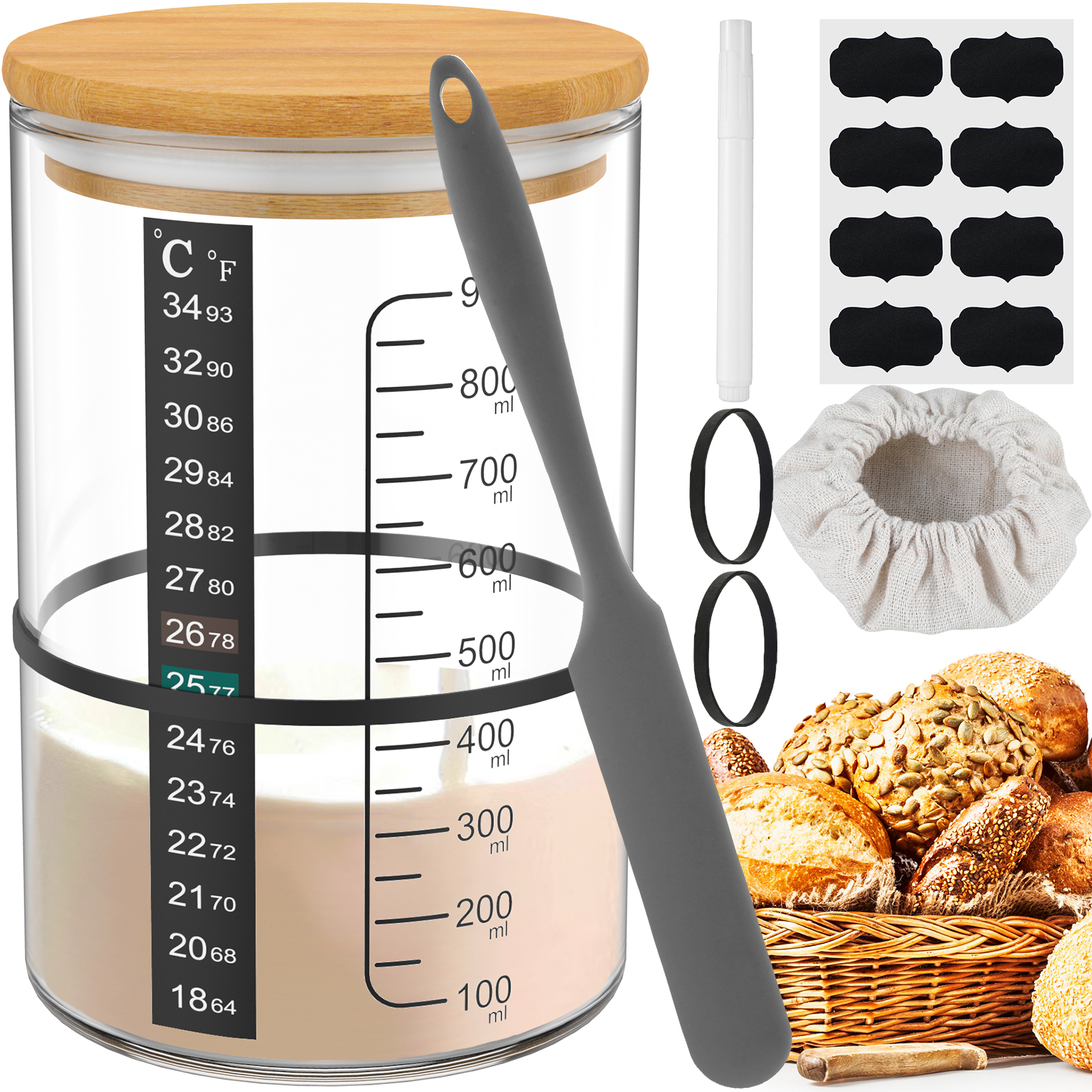 Sourdough Starter Jar Kit Sour – Kitchen Baking Soda Bewertung und Preis