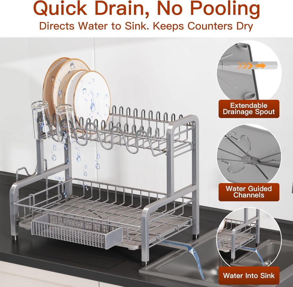 2 Tier Dish Drying Rack for Ki – Kitchen Utensils Bewertung und Preis