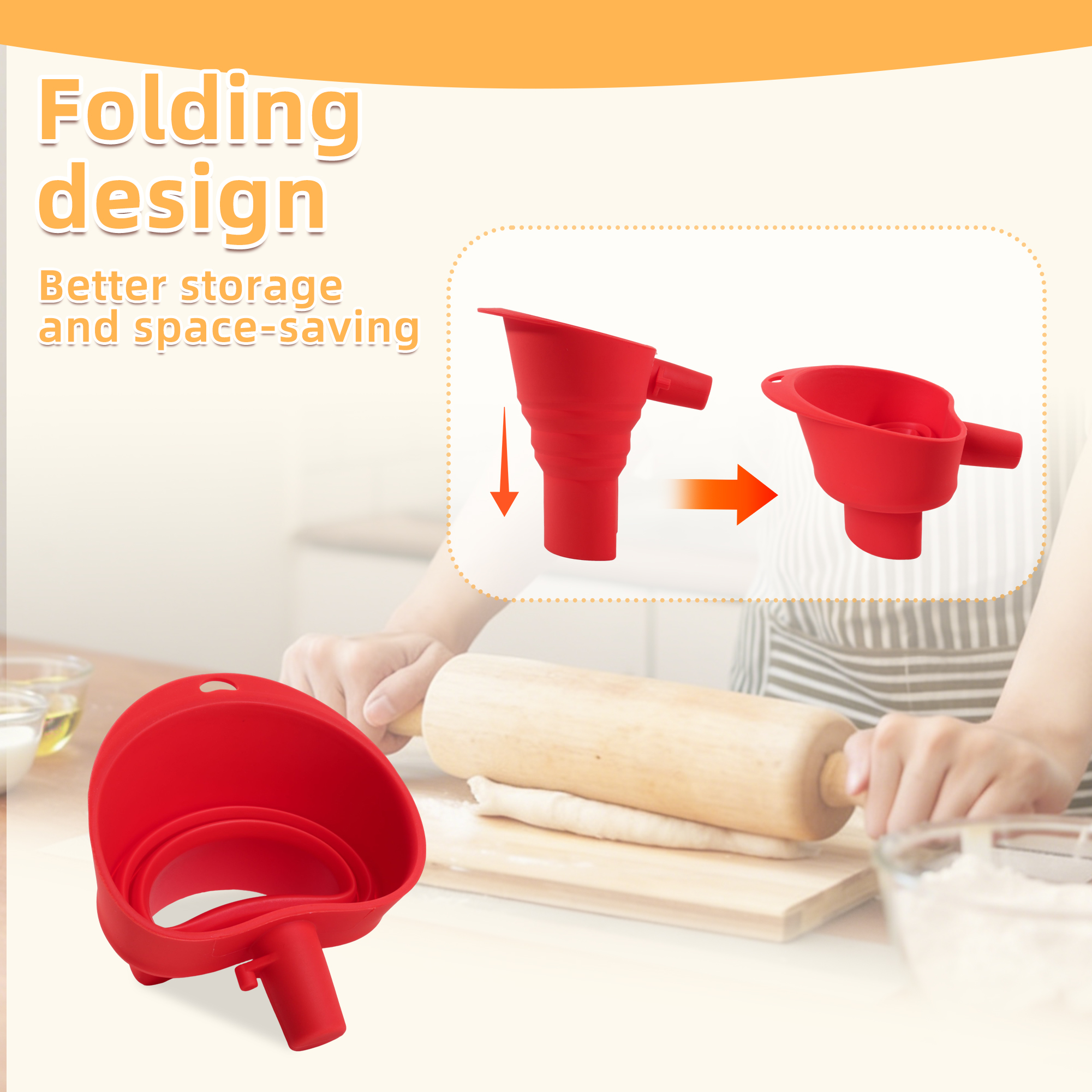 1/3pcs mix Silicone Flour Funn – Kitchen Baking Mixer Bewertung und Preis